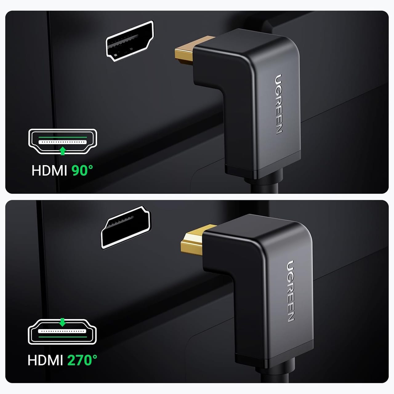 کابل‌ 90 درجه HDMI یوگرین مدل HD103-10172 طول 1 متر