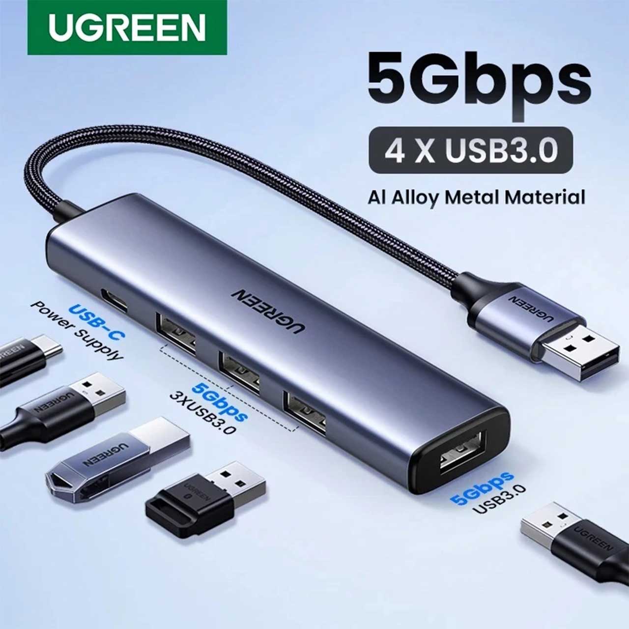 هاب 4 پورت USB 3.0 یوگرین Ugreen CM473 20805